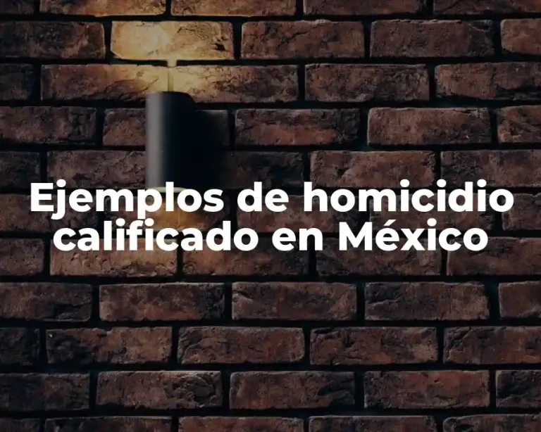 Ejemplos de homicidio calificado en México
