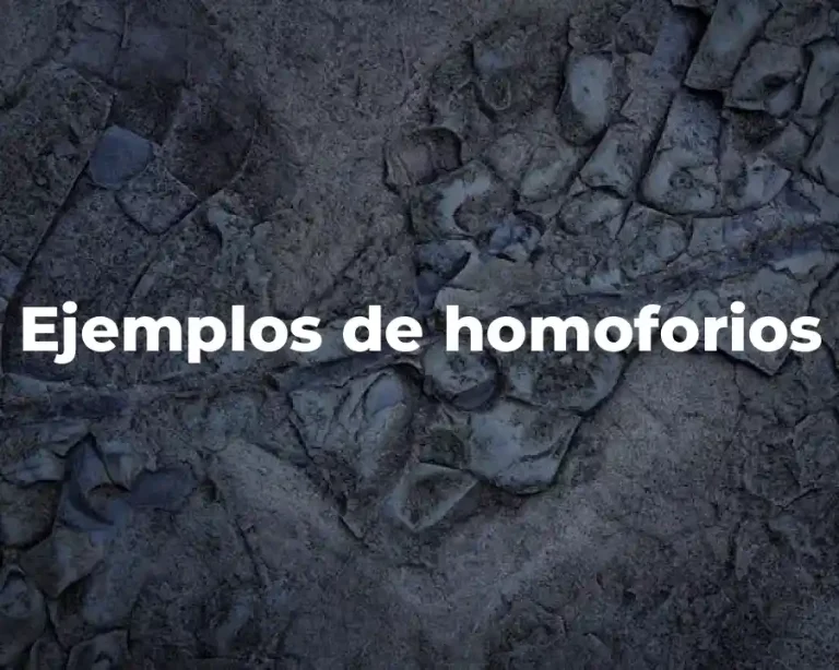 Ejemplos de homoforios