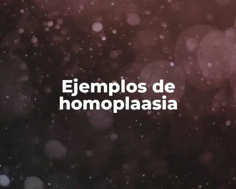 Ejemplos de homoplaasia