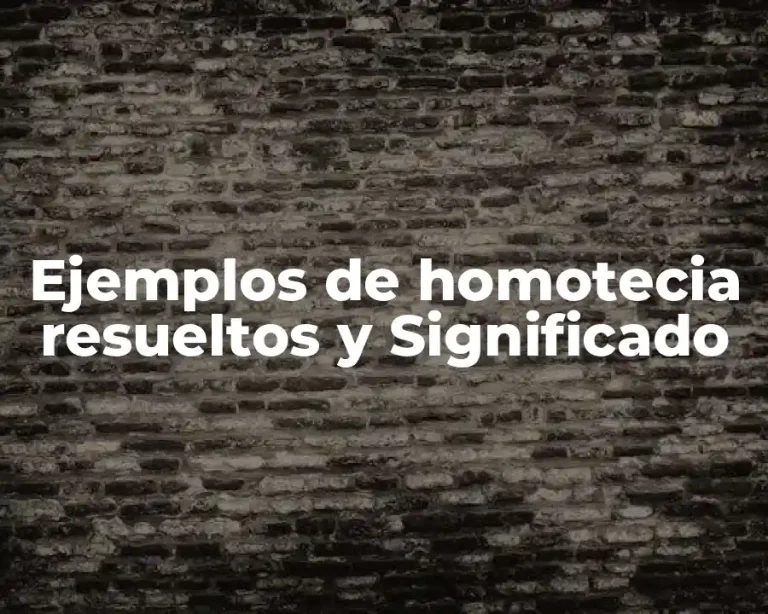 Ejemplos de homotecia resueltos y Significado