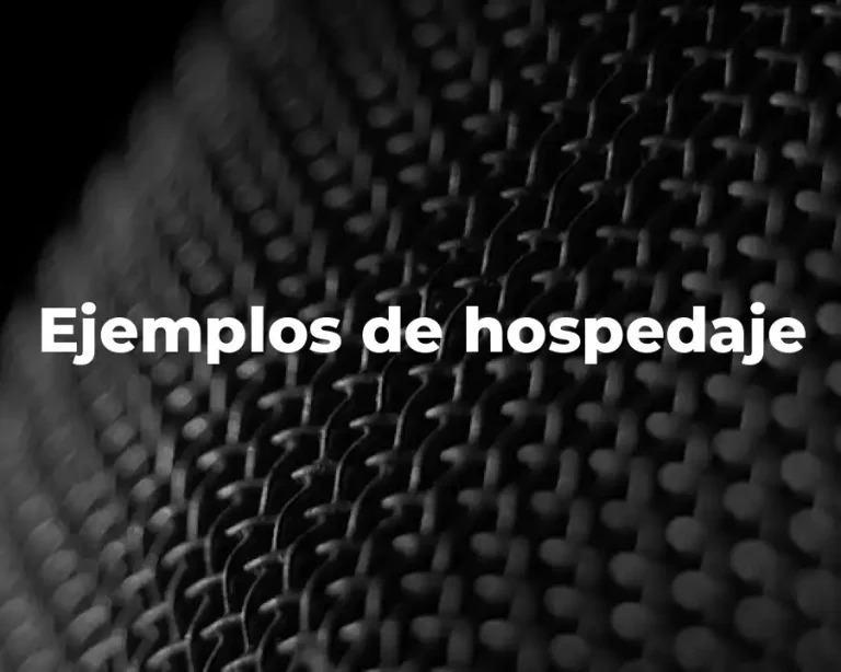 Ejemplos de hospedaje