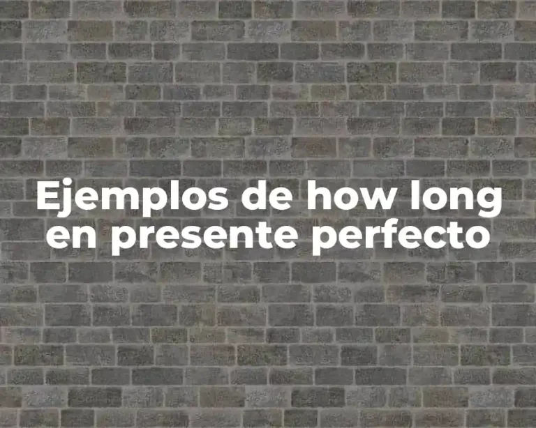 Ejemplos de how long en presente perfecto