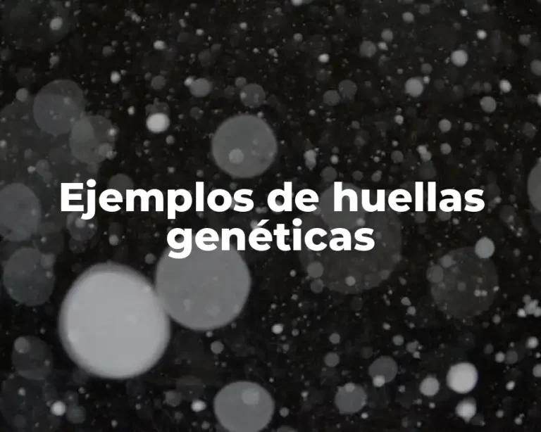 Ejemplos de huellas genéticas