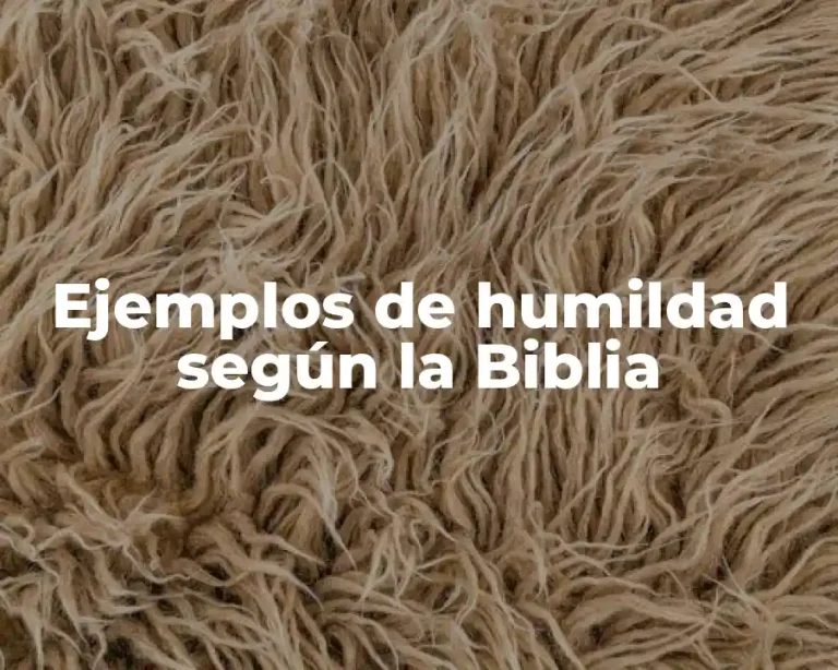 Ejemplos de humildad según la Biblia