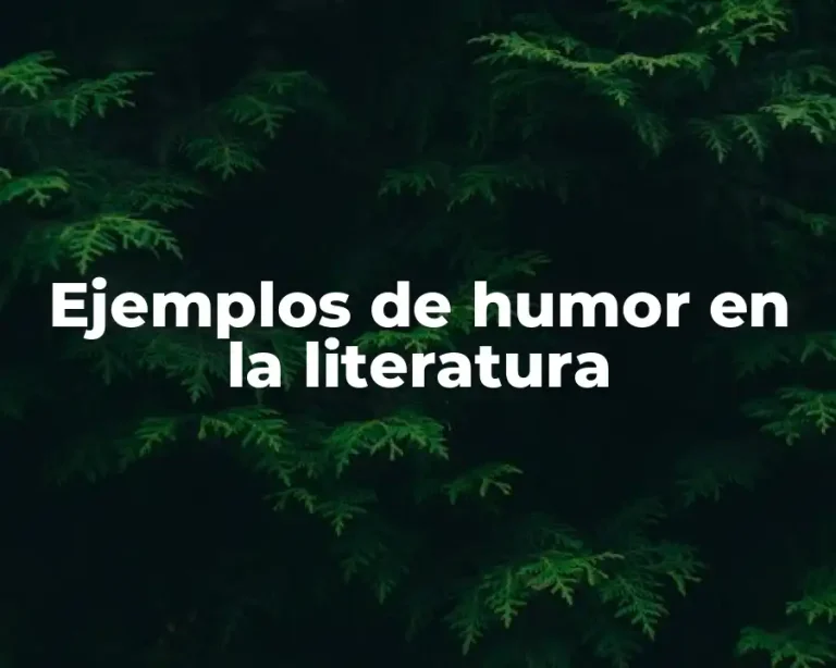 Ejemplos de humor en la literatura