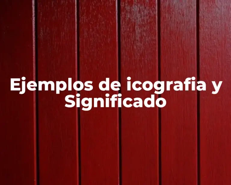 Ejemplos de icografia y Significado