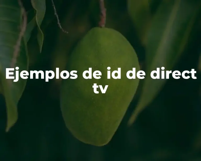 Ejemplos de id de direct tv