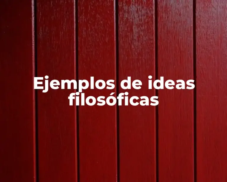 Ejemplos de ideas filosóficas