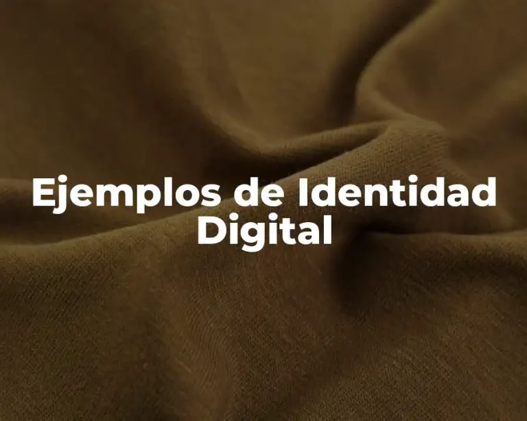 Ejemplos de Identidad Digital
