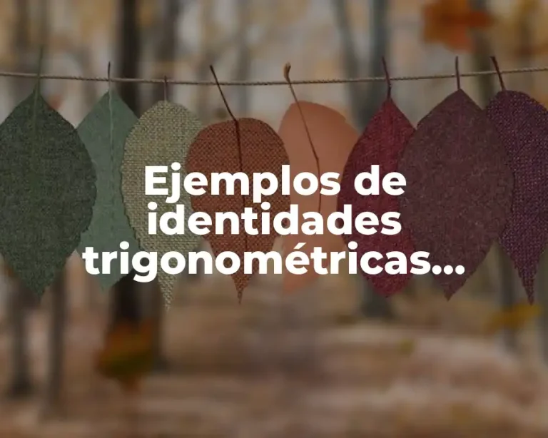 Ejemplos de identidades trigonométricas pitagóricas