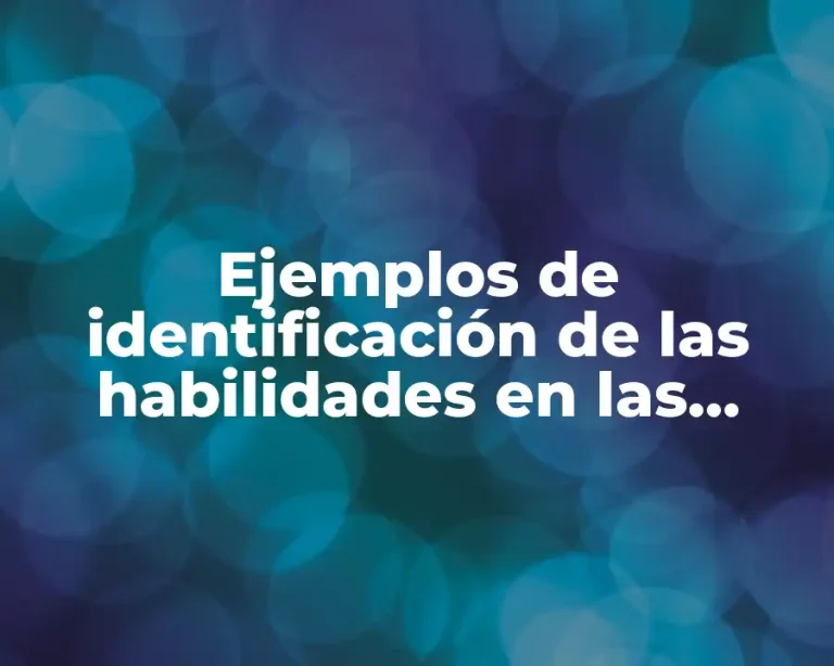 Ejemplos de identificación de las habilidades en las escuelas primarias