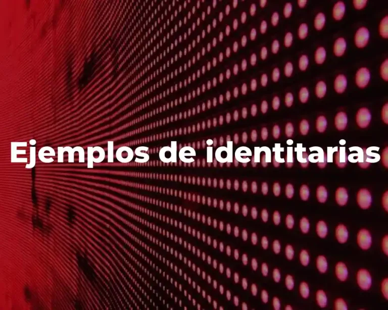 Ejemplos de identitarias
