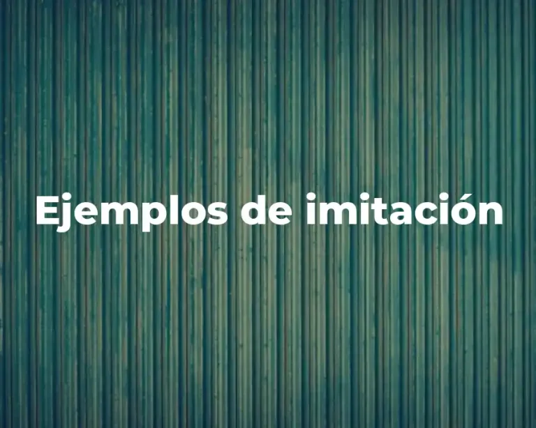 Ejemplos de imitación