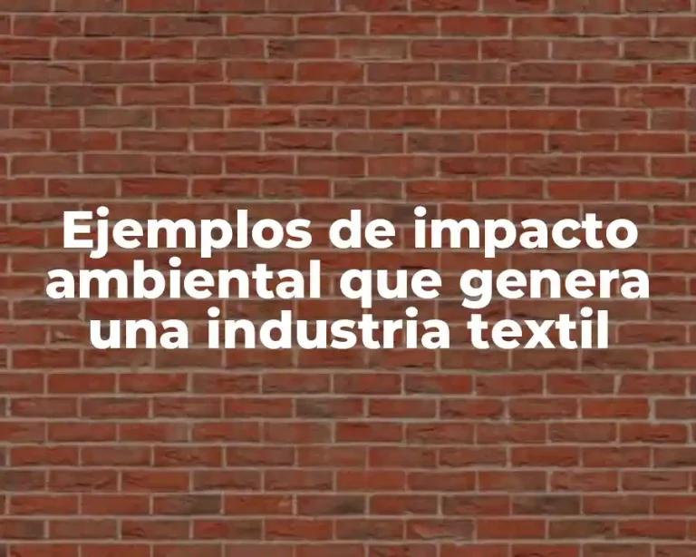 Ejemplos de impacto ambiental que genera una industria textil