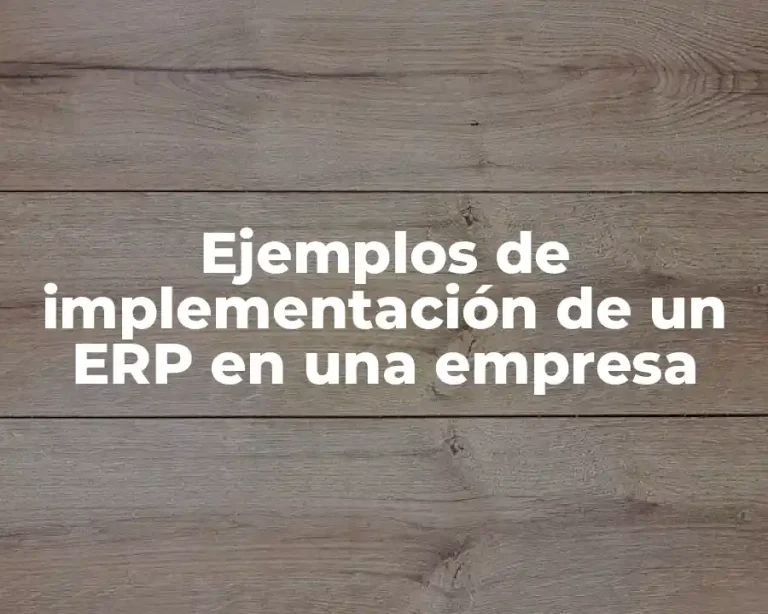 Ejemplos de implementación de un ERP en una empresa