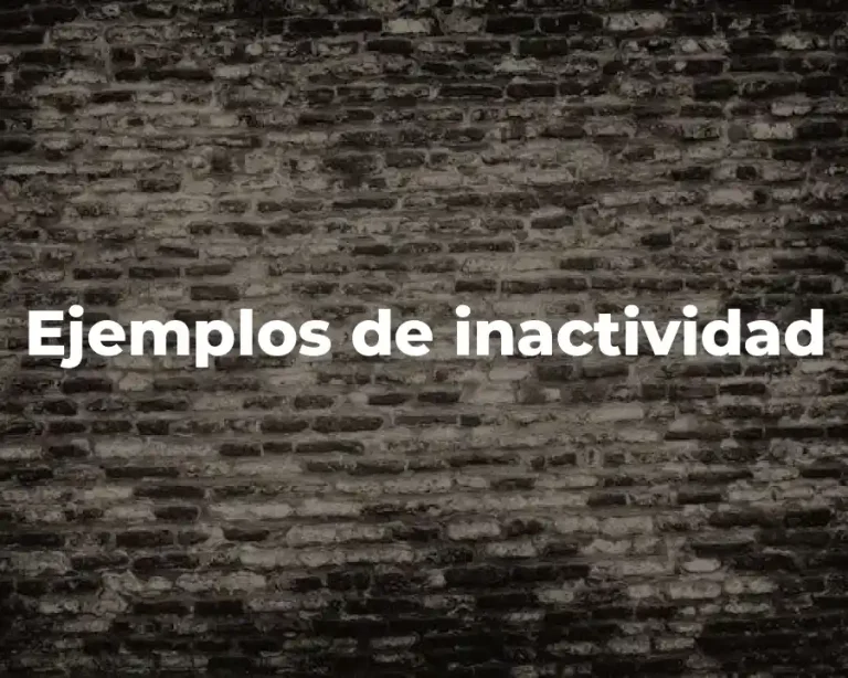 Ejemplos de inactividad