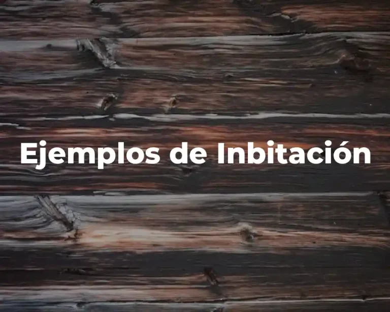 Ejemplos de Inbitación