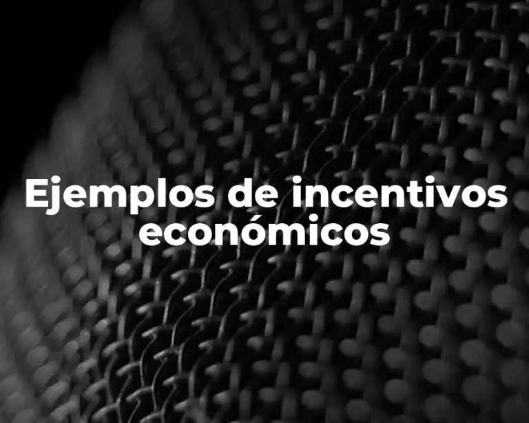 Ejemplos de incentivos económicos