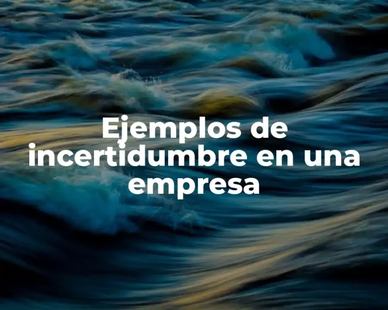 Ejemplos de incertidumbre en una empresa