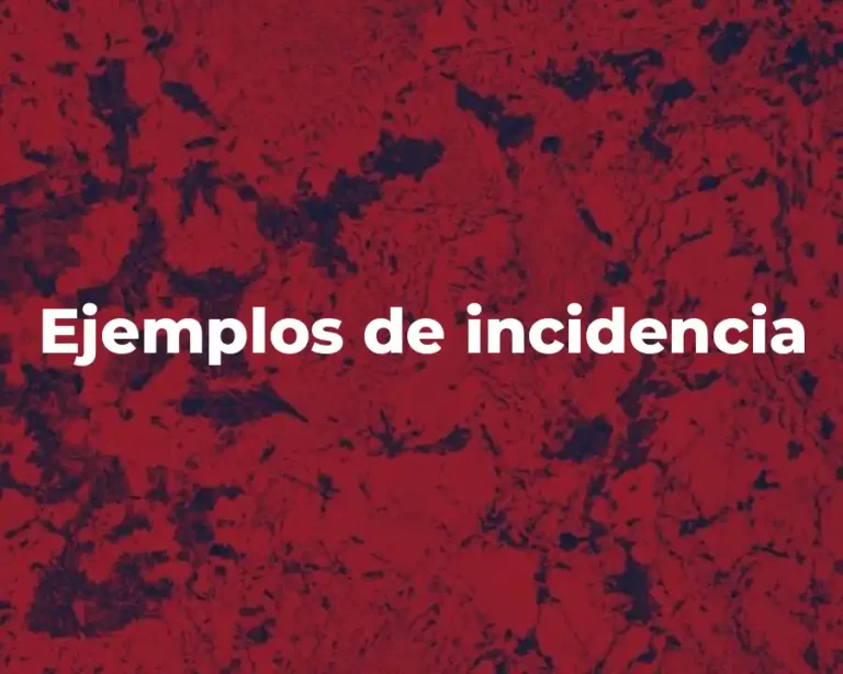 Ejemplos de incidencia