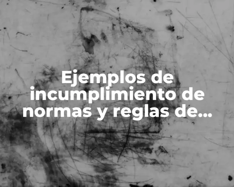 Ejemplos de incumplimiento de normas y reglas de tráfico y Significado