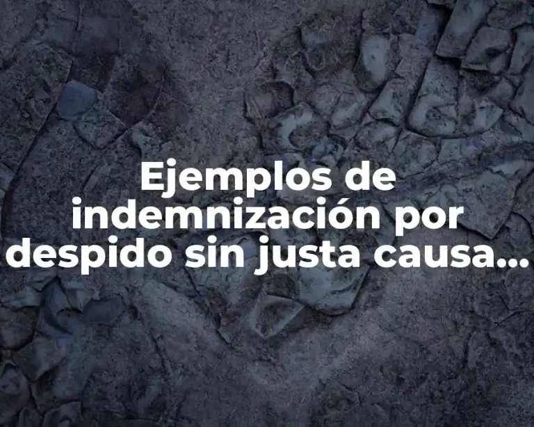 Ejemplos de indemnización por despido sin justa causa y Significado