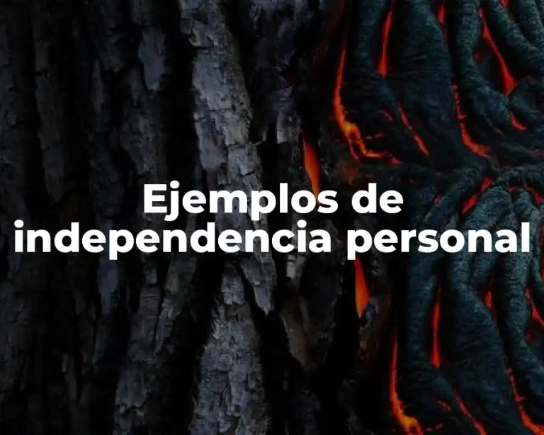 Ejemplos de independencia personal
