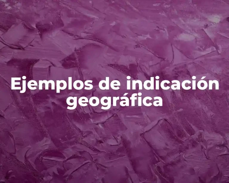 Ejemplos de indicación geográfica