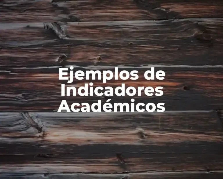 Ejemplos de Indicadores Académicos