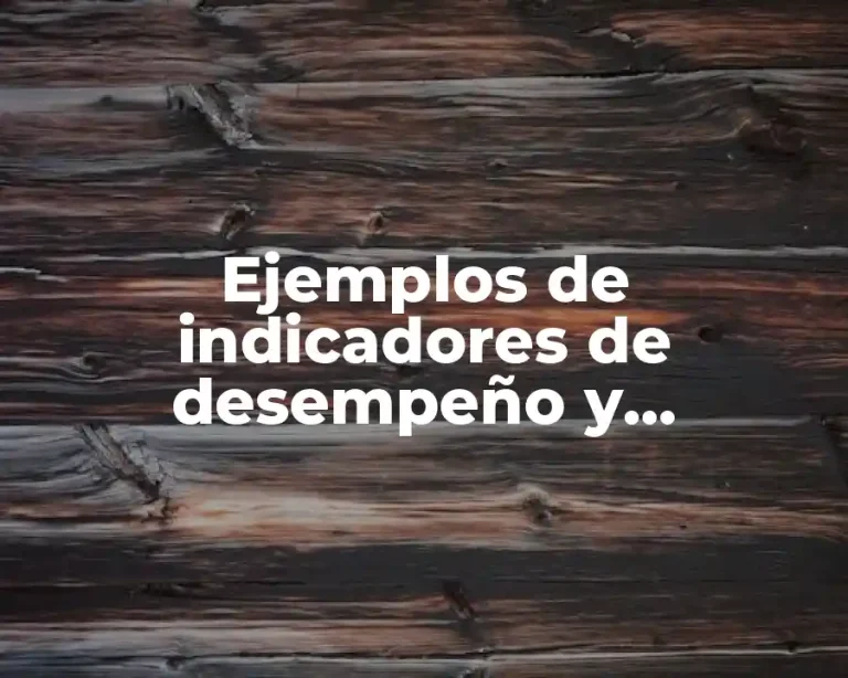 Ejemplos de indicadores de desempeño y satisfacción del factor humano