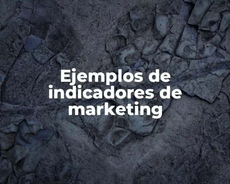 Ejemplos de indicadores de marketing