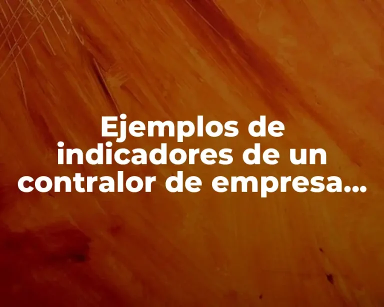 Ejemplos de indicadores de un contralor de empresa de servicios