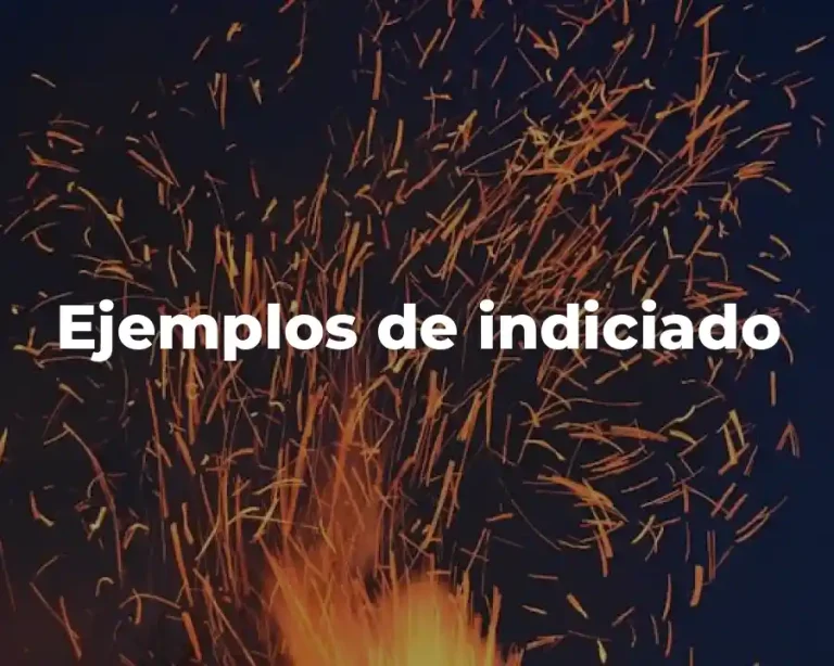 Ejemplos de indiciado