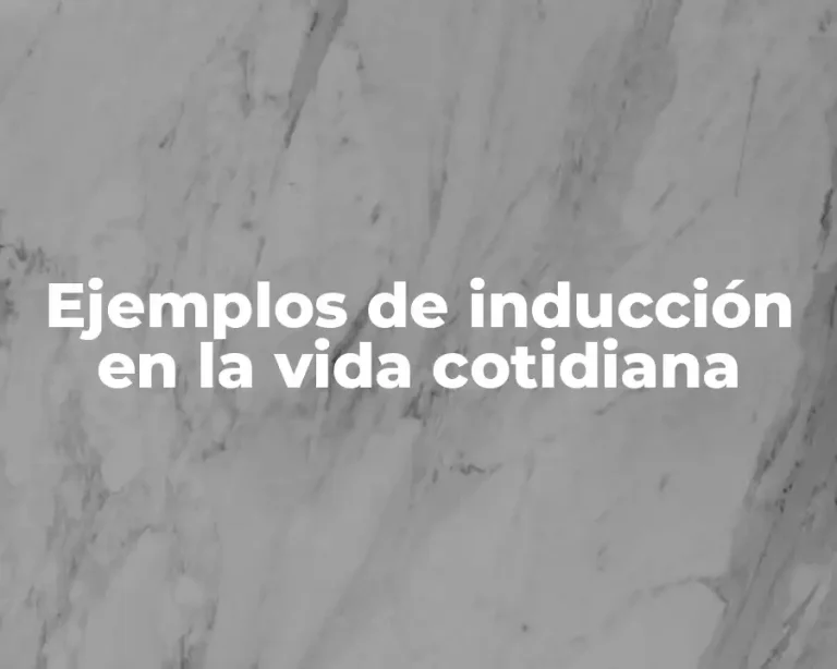 Ejemplos de inducción en la vida cotidiana