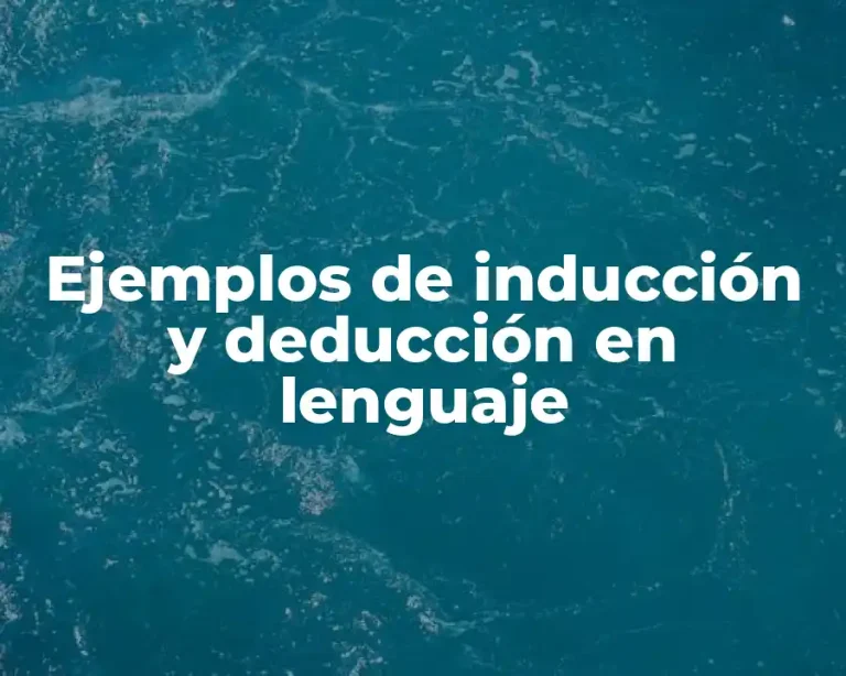 Ejemplos de inducción y deducción en lenguaje