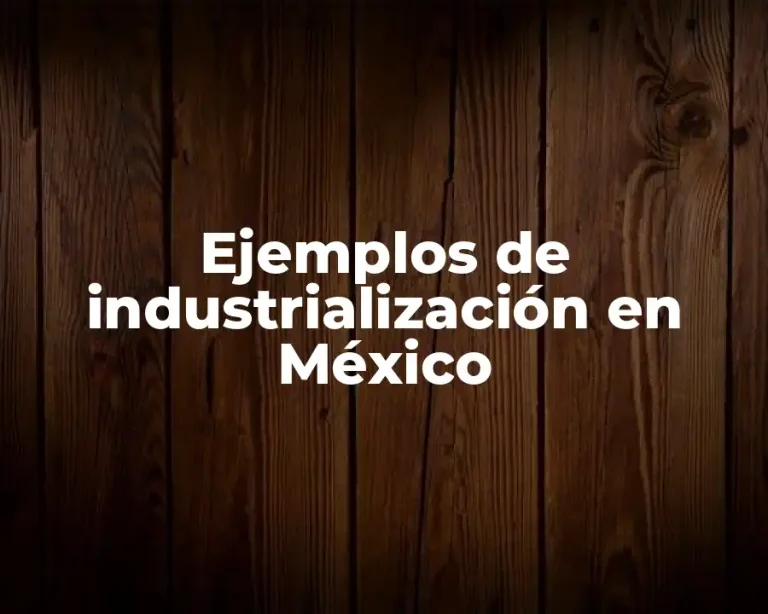 Ejemplos de industrialización en México