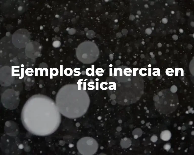 Ejemplos de inercia en física
