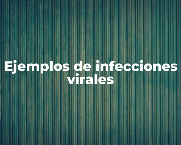 Ejemplos de infecciones virales