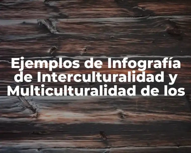 Ejemplos de Infografía de Interculturalidad y Multiculturalidad de los