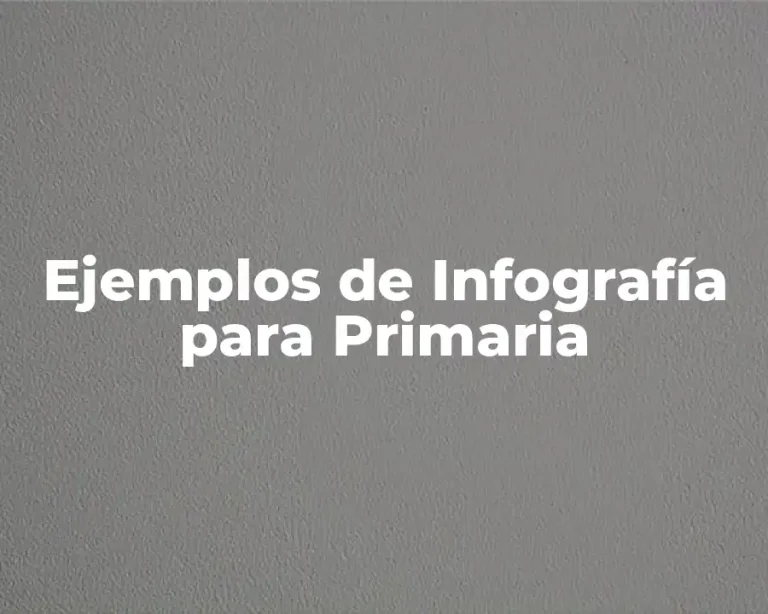 Ejemplos de Infografía para Primaria