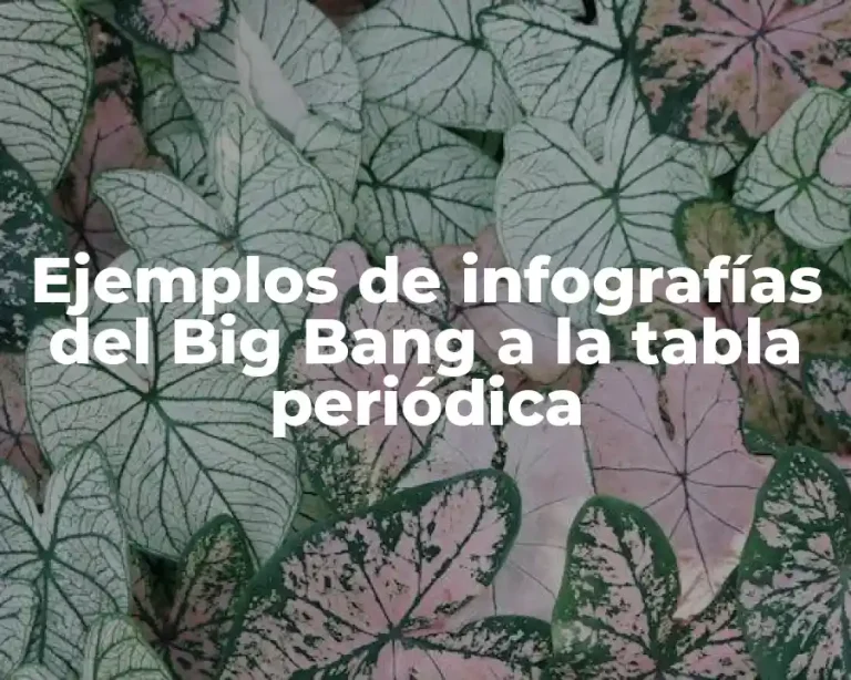 Ejemplos de infografías del Big Bang a la tabla periódica