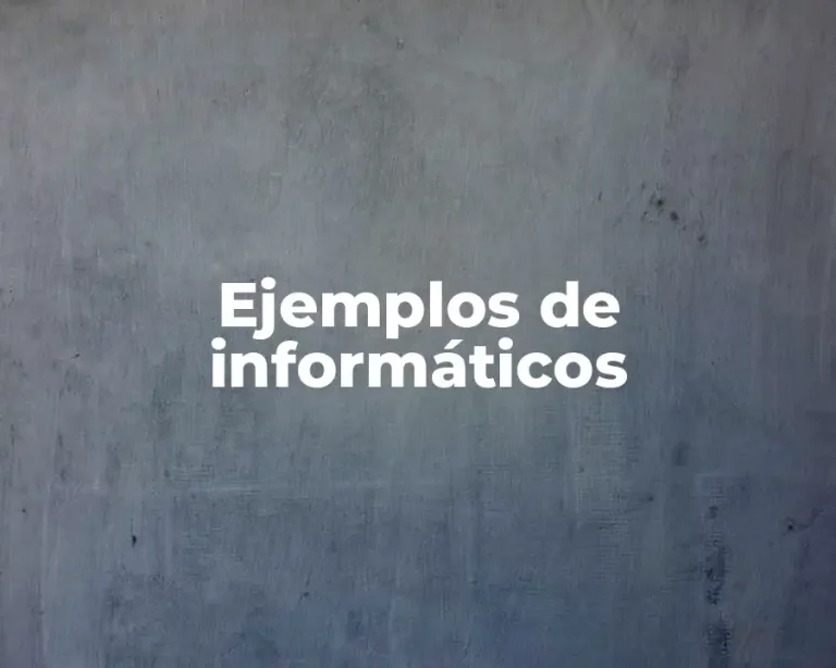 Ejemplos de informáticos