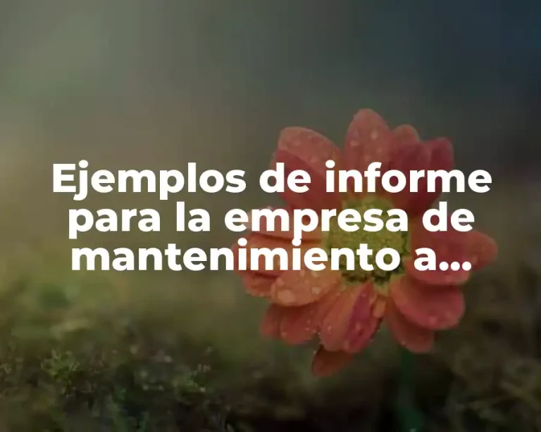 Ejemplos de informe para la empresa de mantenimiento a computadoras y Significado