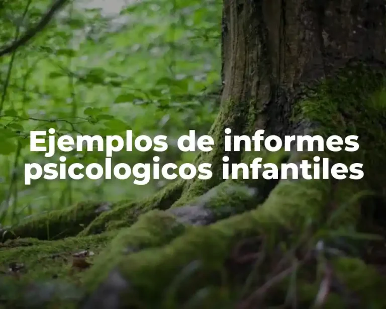 Ejemplos de informes psicologicos infantiles