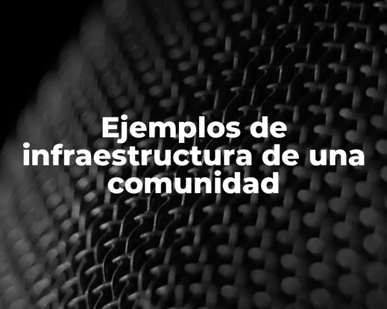 Ejemplos de infraestructura de una comunidad