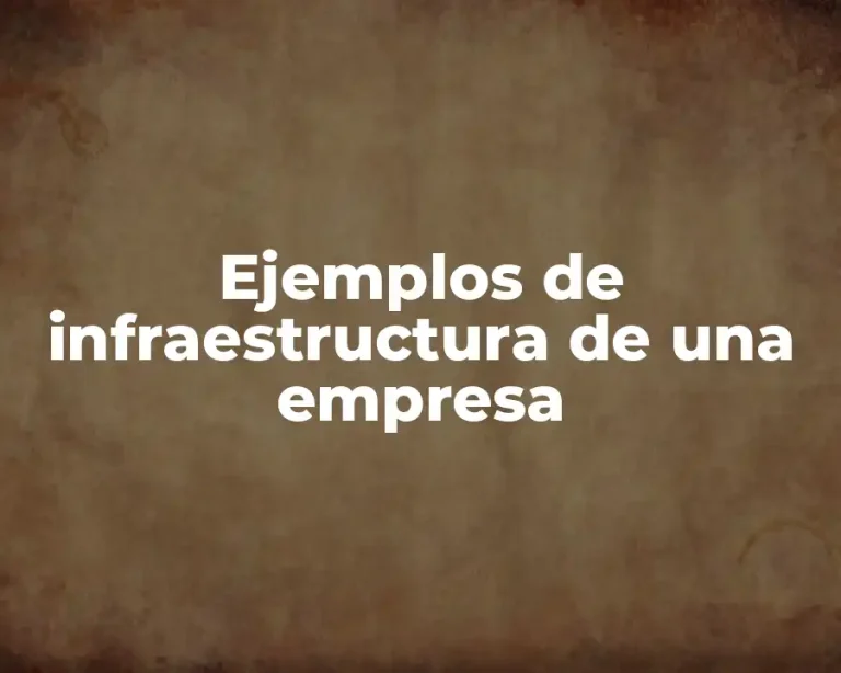 Ejemplos de infraestructura de una empresa
