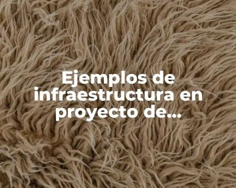 Ejemplos de infraestructura en proyecto de optimización de sistemas