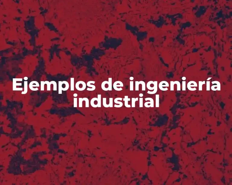 Ejemplos de ingeniería industrial