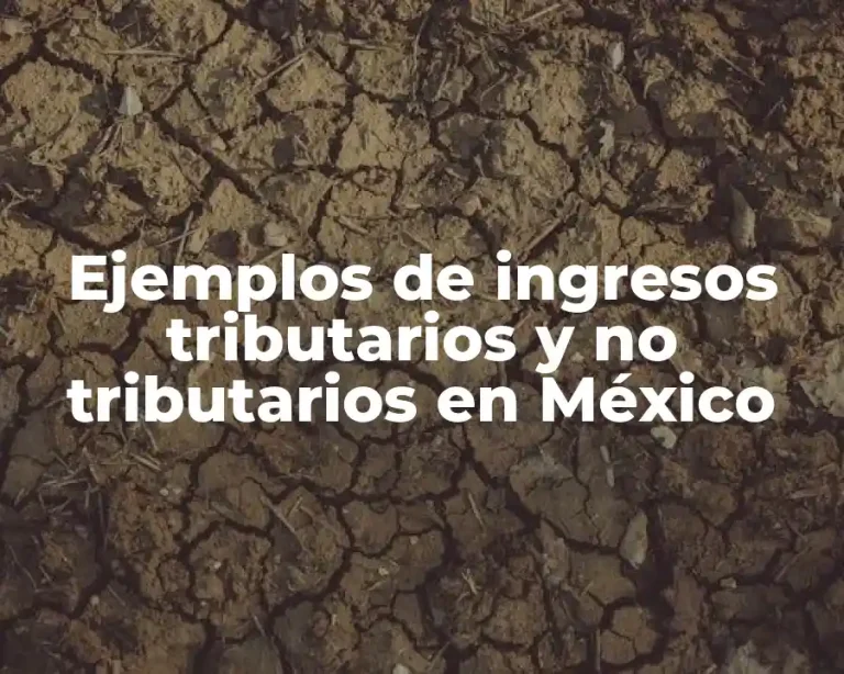 Ejemplos de ingresos tributarios y no tributarios en México