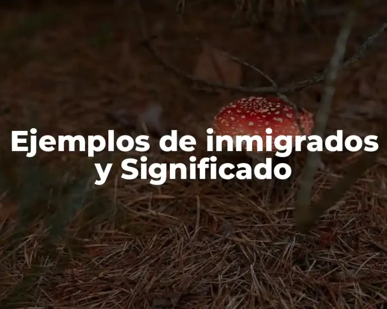 Ejemplos de inmigrados y Significado